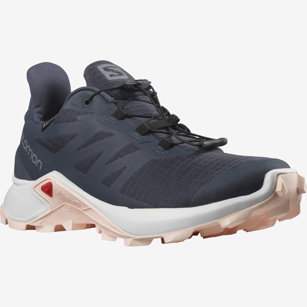 Dark Blue Salomon Supercross 3 Gore-Tex Women's Trail Running Shoes | 370164CTD