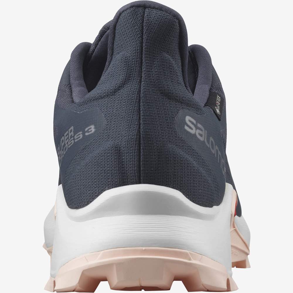 Dark Blue Salomon Supercross 3 Gore-Tex Women's Trail Running Shoes | 370164CTD
