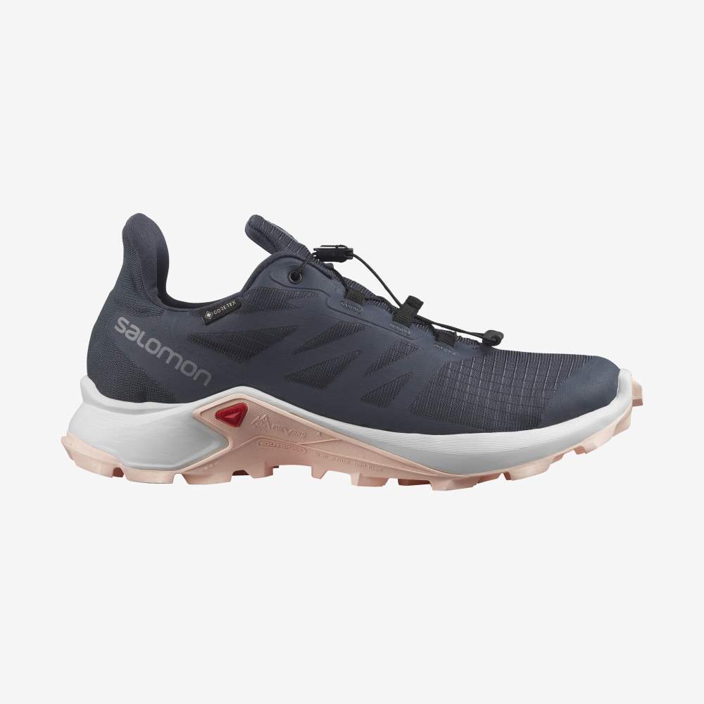 Dark Blue Salomon Supercross 3 Gore-Tex Women\'s Trail Running Shoes | 370164CTD