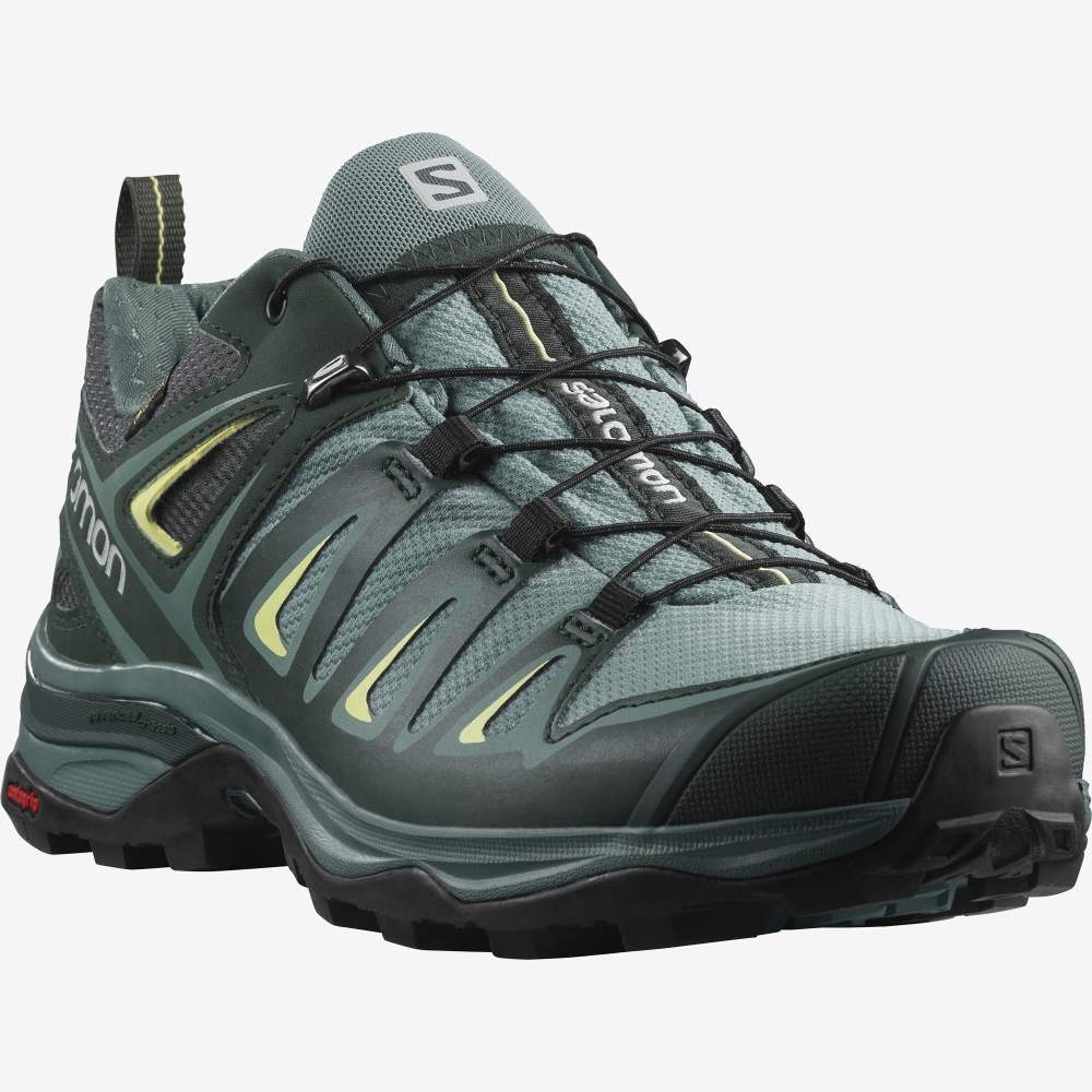 Dark Green Salomon X Ultra 3 Gore-Tex Women's Hiking Shoes | 614239ANP