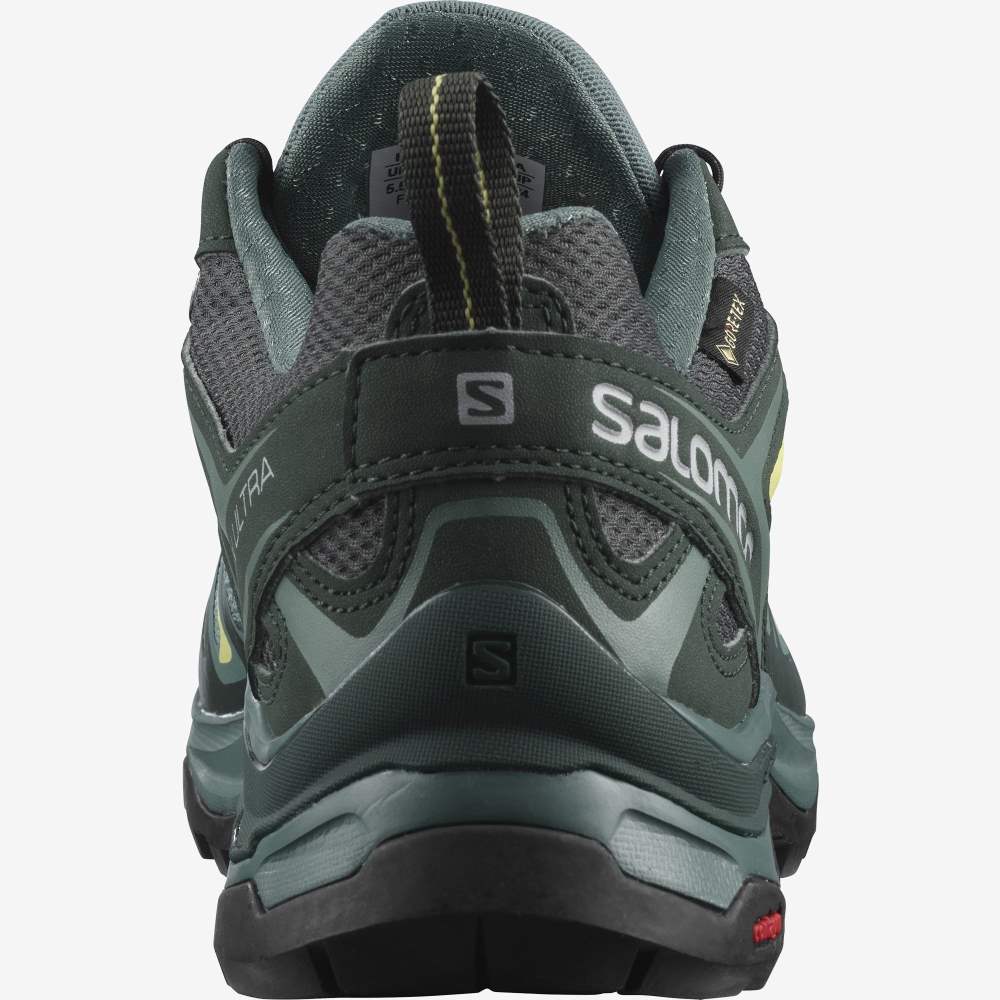 Dark Green Salomon X Ultra 3 Gore-Tex Women's Hiking Shoes | 614239ANP