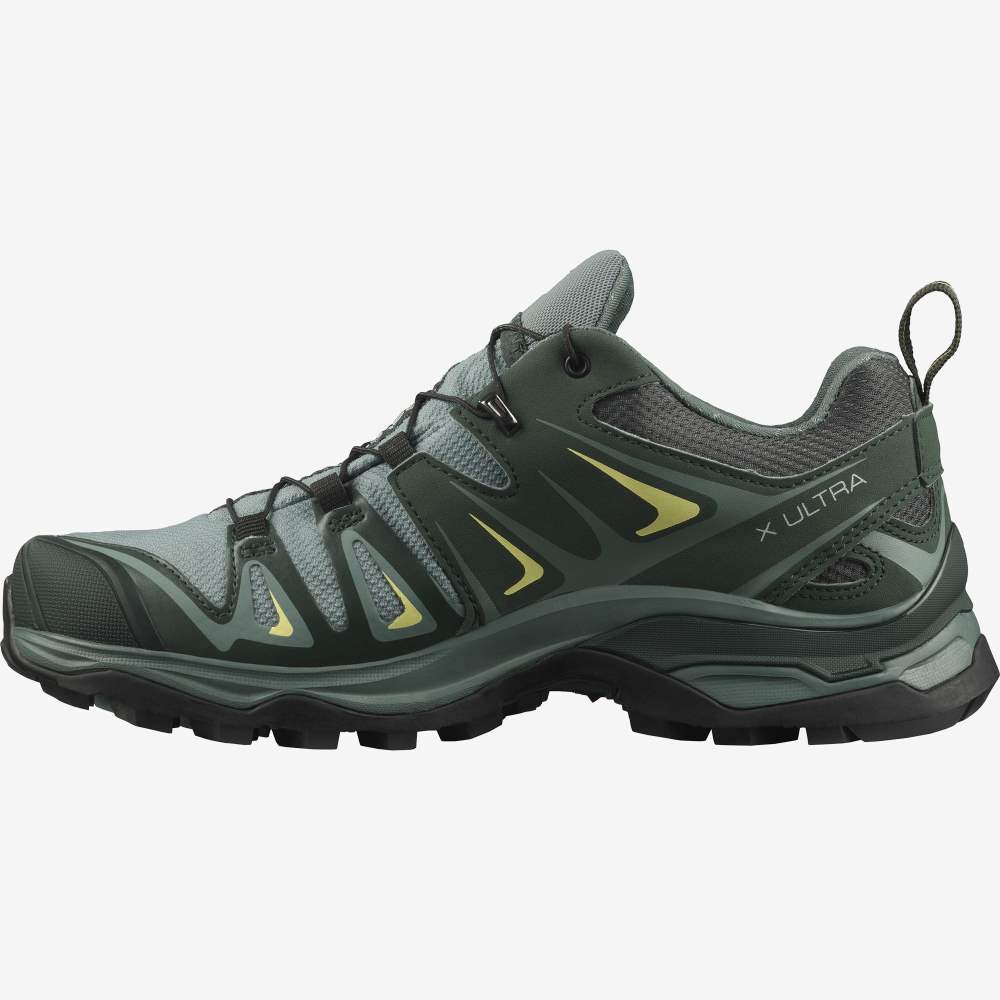 Dark Green Salomon X Ultra 3 Gore-Tex Women's Hiking Shoes | 614239ANP
