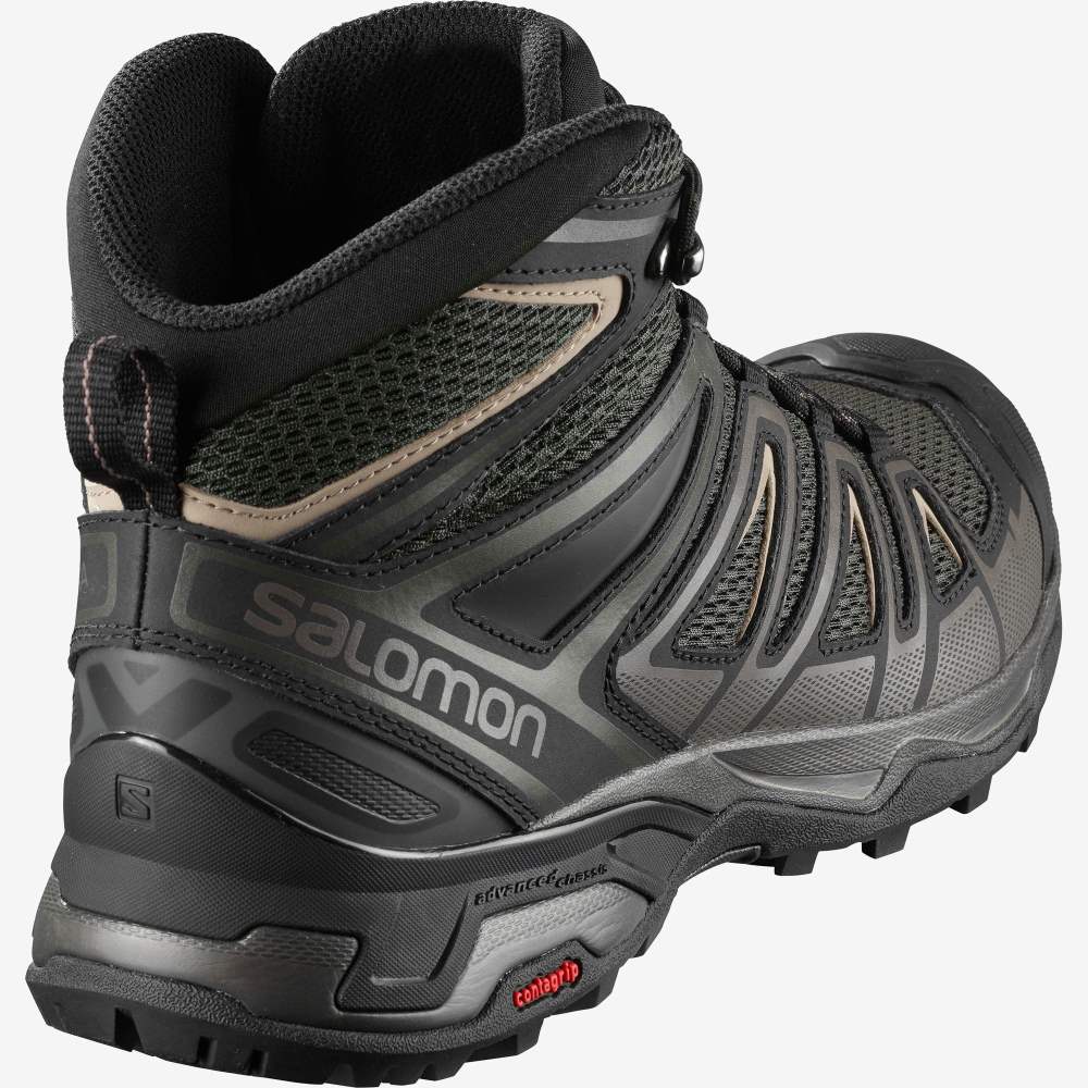 Dark Grey Salomon X Ultra Mid 3 Aero Men's Hiking Shoes | 291640NVS