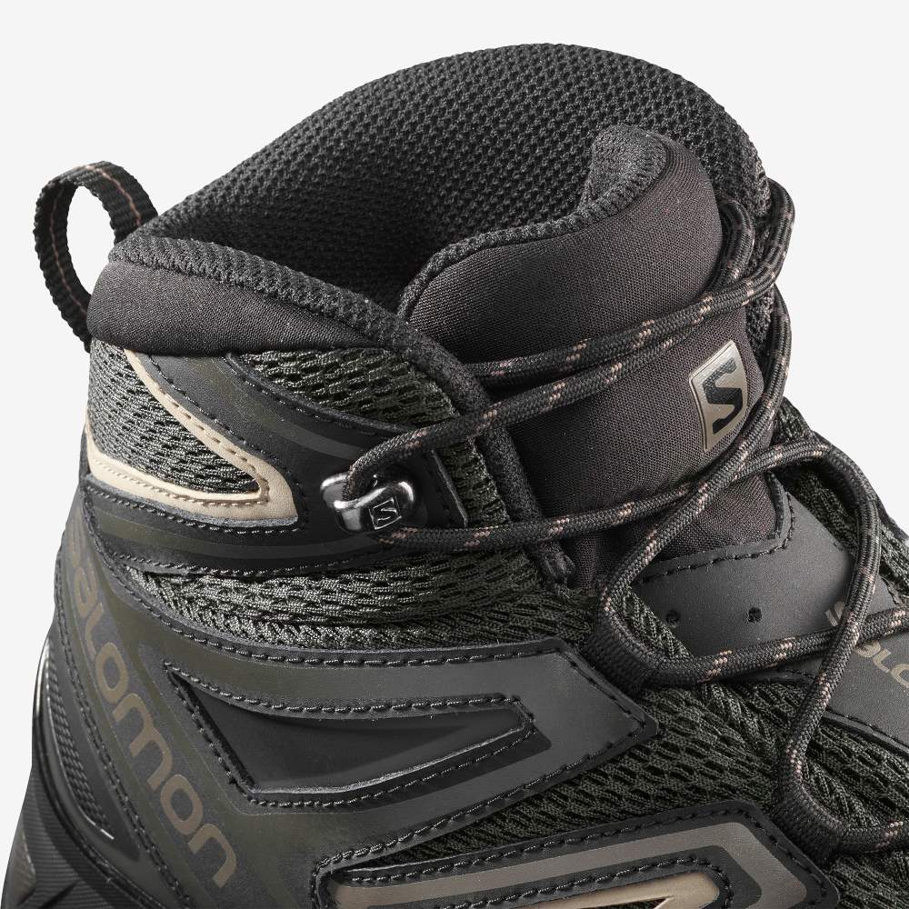 Dark Grey Salomon X Ultra Mid 3 Aero Men's Hiking Shoes | 291640NVS