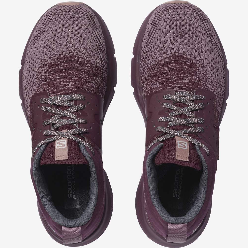 Dark Red Salomon Predict Soc W Women's Running Shoes | 530714LEJ