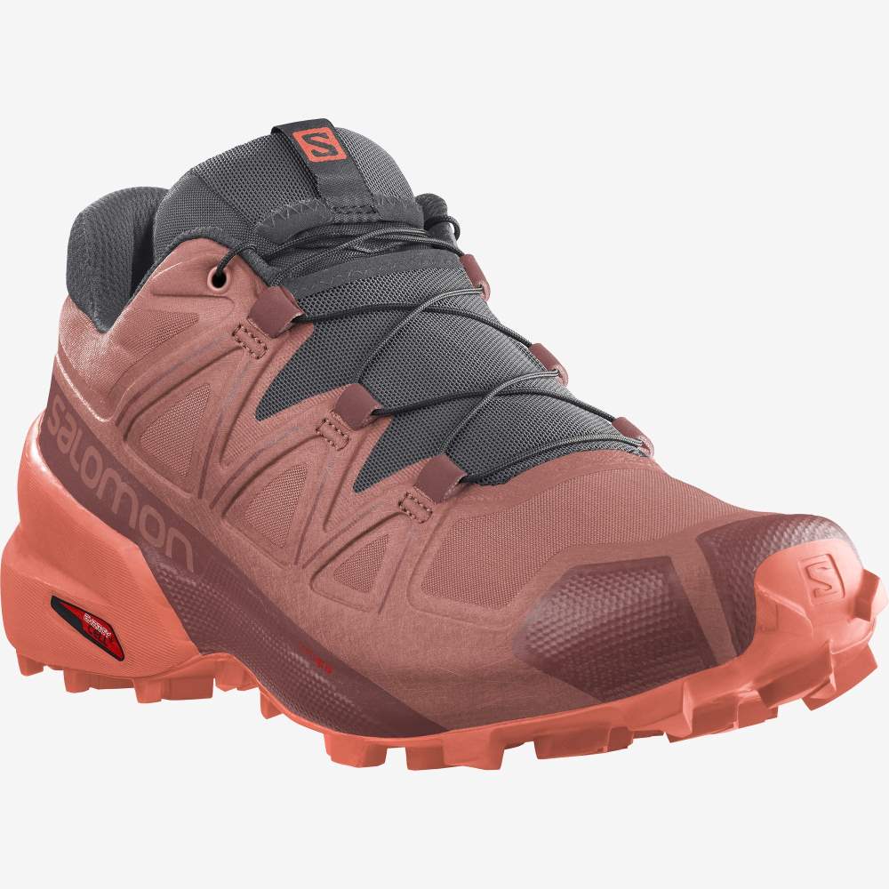 Dark Red Salomon Speedcross 5 Women's Trail Running Shoes | 397618YJD