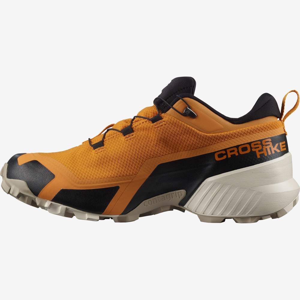 Gold Salomon Cross Hike Gore-Tex Men's Hiking Shoes | 106347UFE