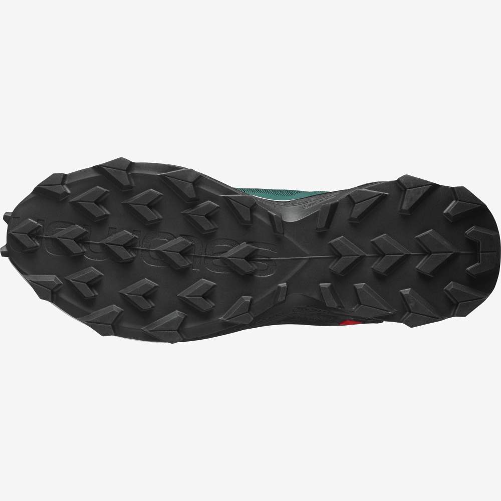 Green Black Salomon Alphacross 3 Men's Trail Running Shoes | 241079VTH