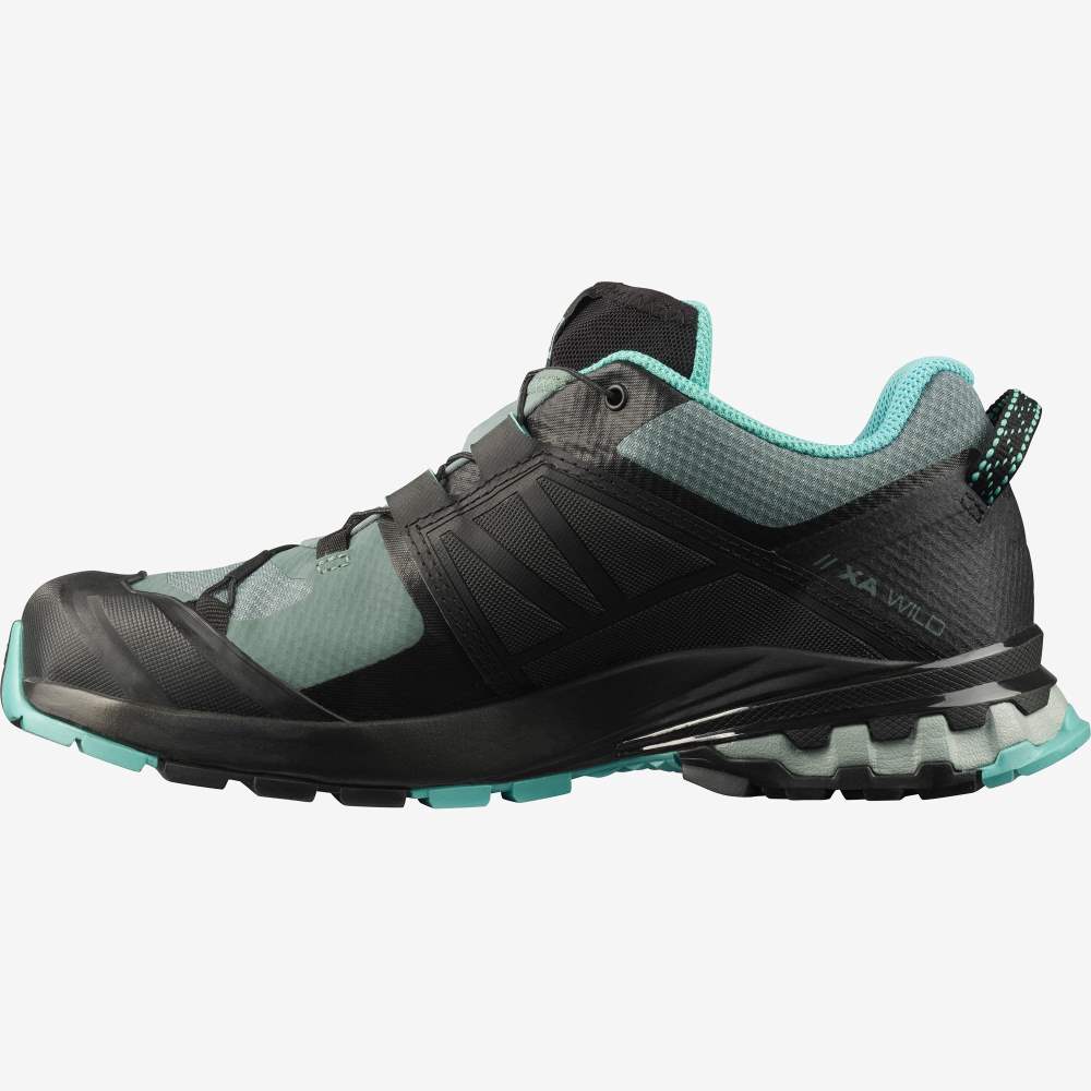 Green Black Salomon Xa Wild Gore-Tex Women's Hiking Shoes | 657024VEF