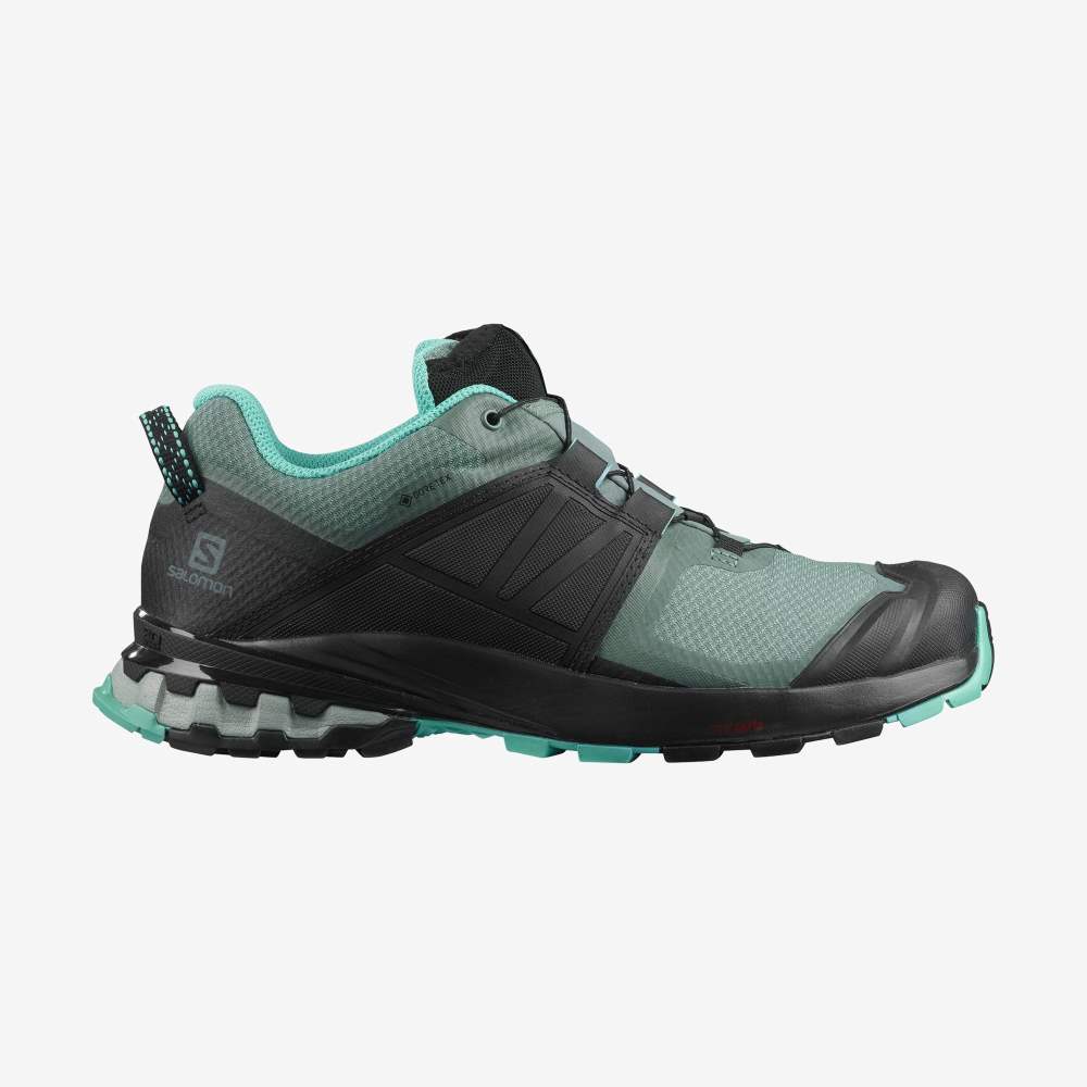 Green Black Salomon Xa Wild Gore-Tex Women\'s Hiking Shoes | 657024VEF