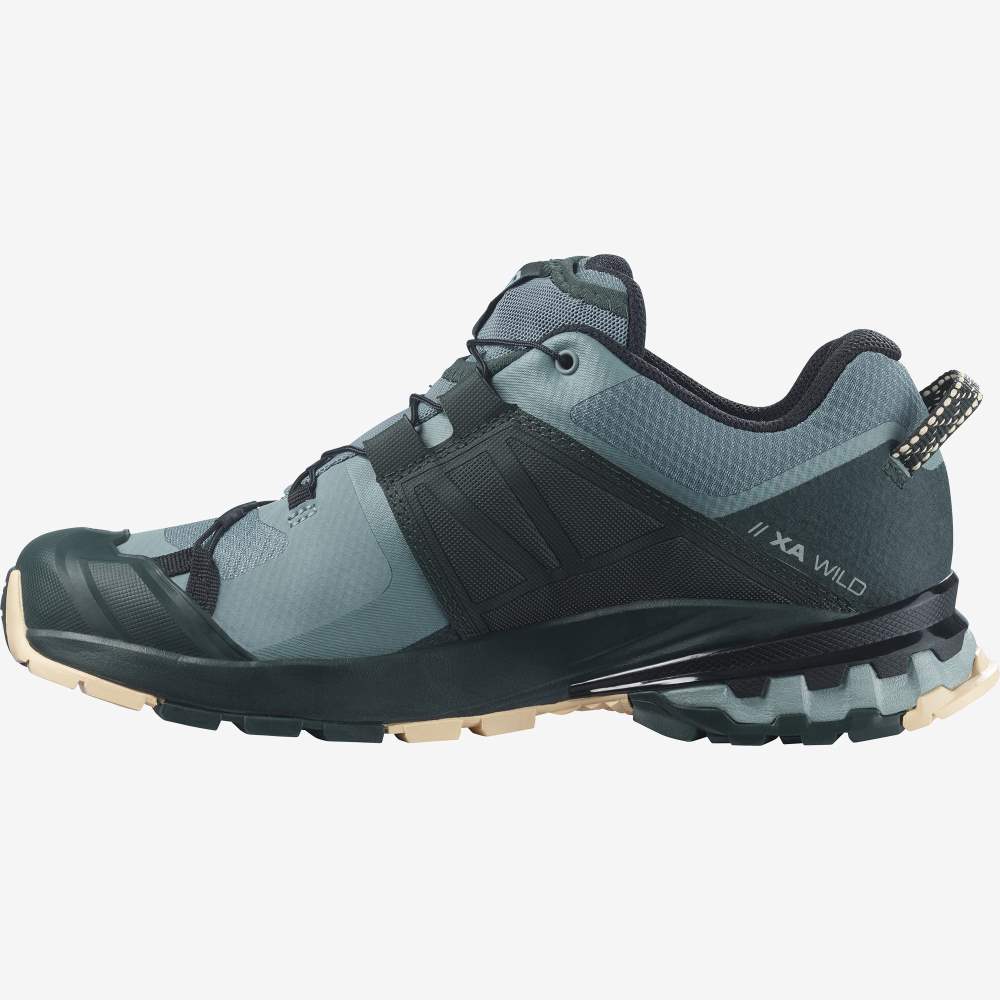 Green Cream Salomon Xa Wild Women's Hiking Shoes | 741609XQW