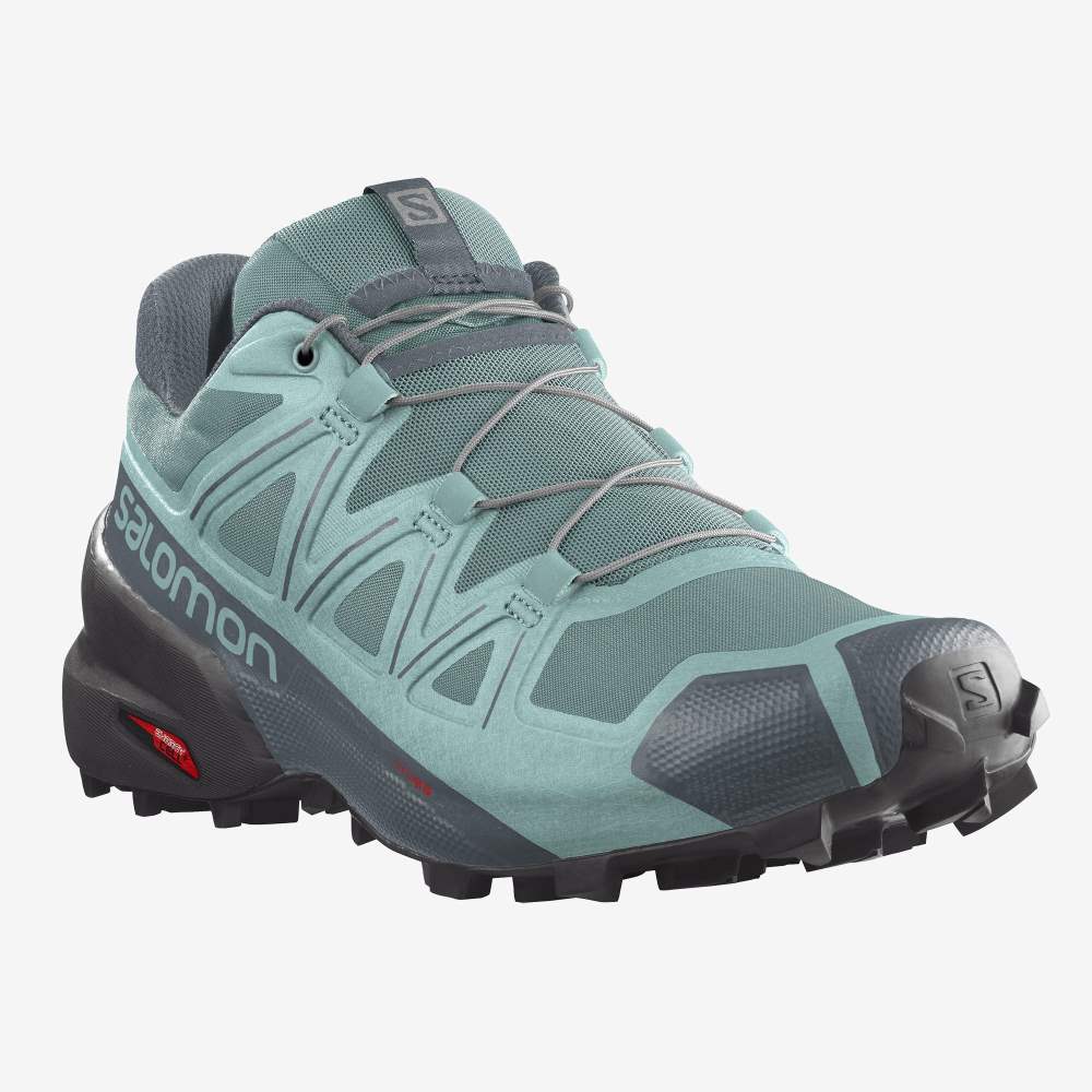 Green Grey Salomon Speedcross 5 Women's Trail Running Shoes | 654312AGR