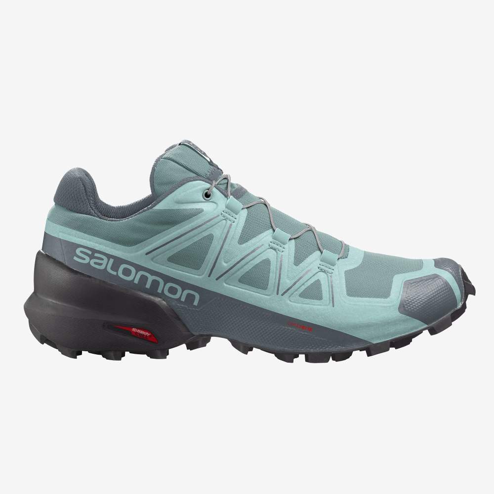 Green Grey Salomon Speedcross 5 Women\'s Trail Running Shoes | 654312AGR