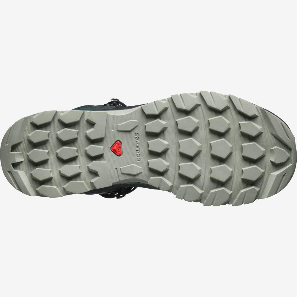 Green Grey Salomon Vaya Mid Gore-Tex Women's Hiking Shoes | 918342LWP