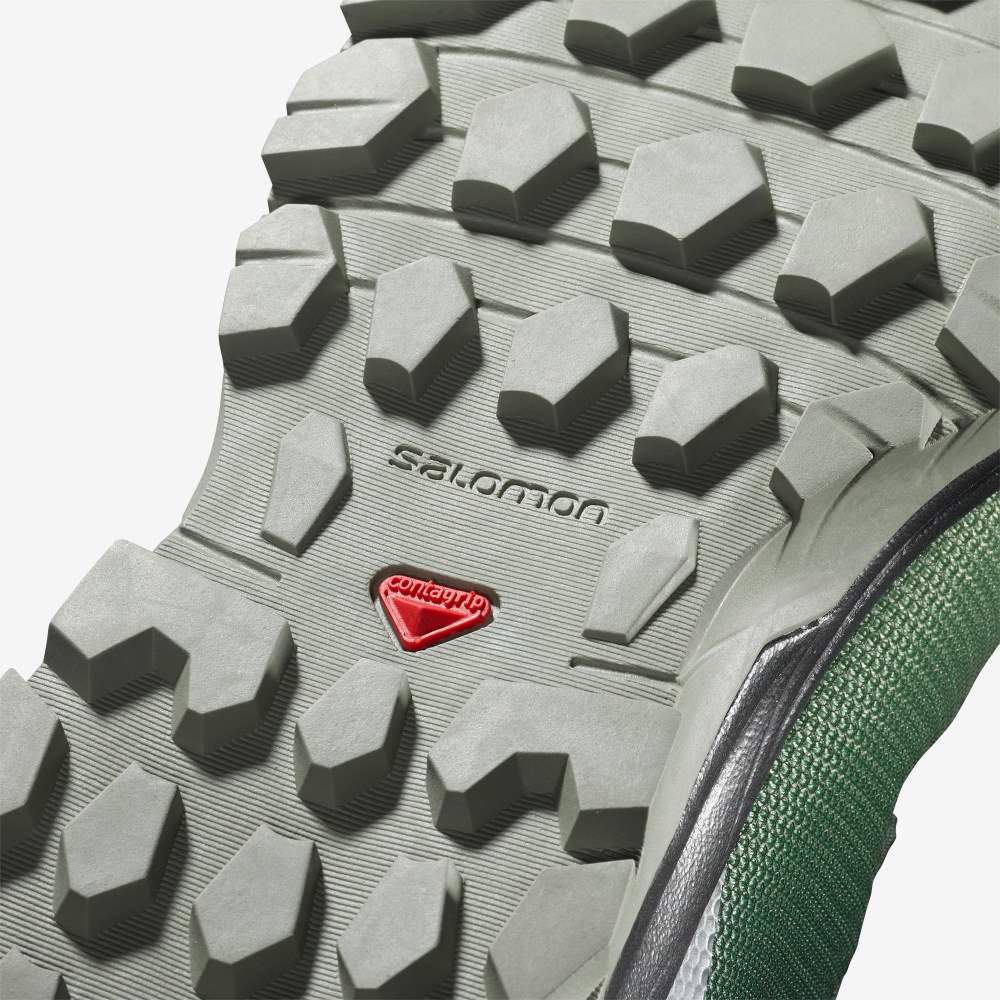 Green Grey Salomon Vaya Mid Gore-Tex Women's Hiking Shoes | 918342LWP