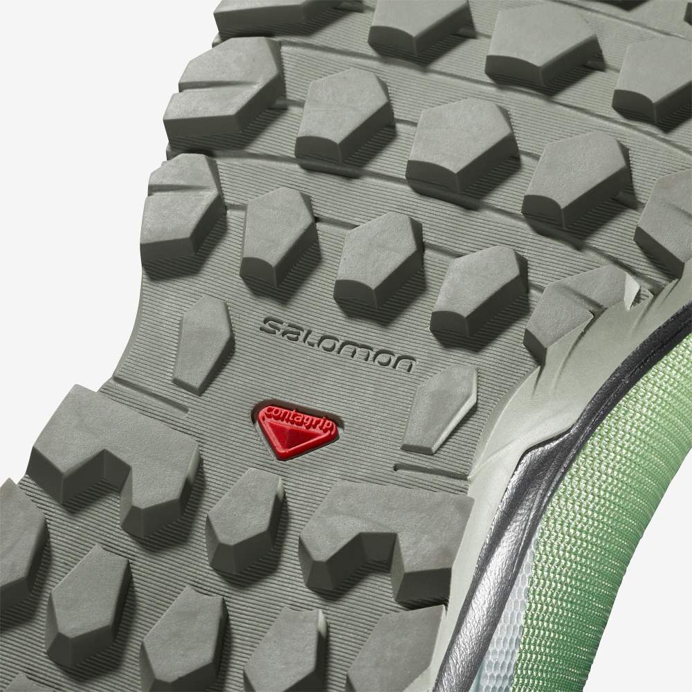 Green Grey Salomon Vaya Women's Hiking Shoes | 582903DZL