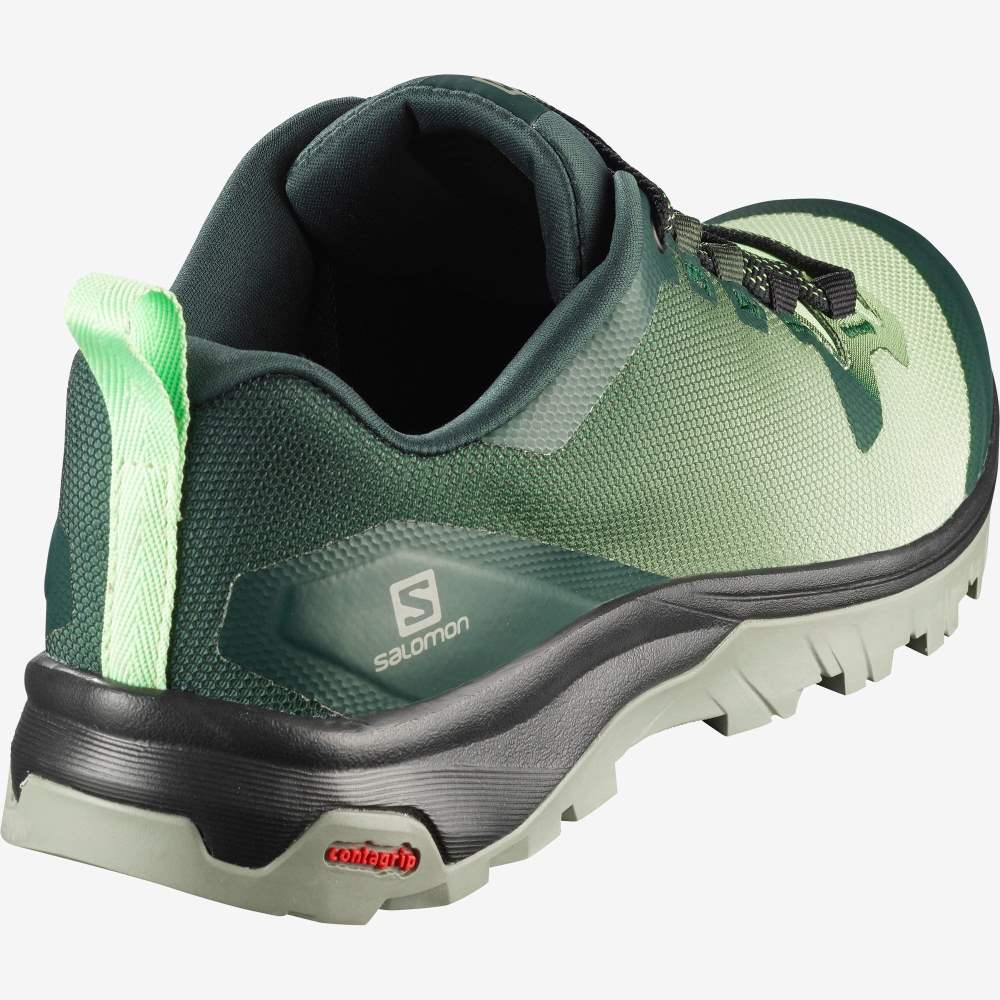 Green Grey Salomon Vaya Women's Hiking Shoes | 582903DZL