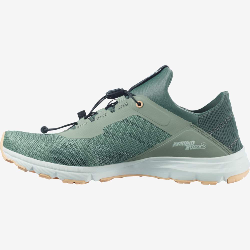 Green Salomon Amphib Bold 2 Women's Water Shoes | 740256VZM