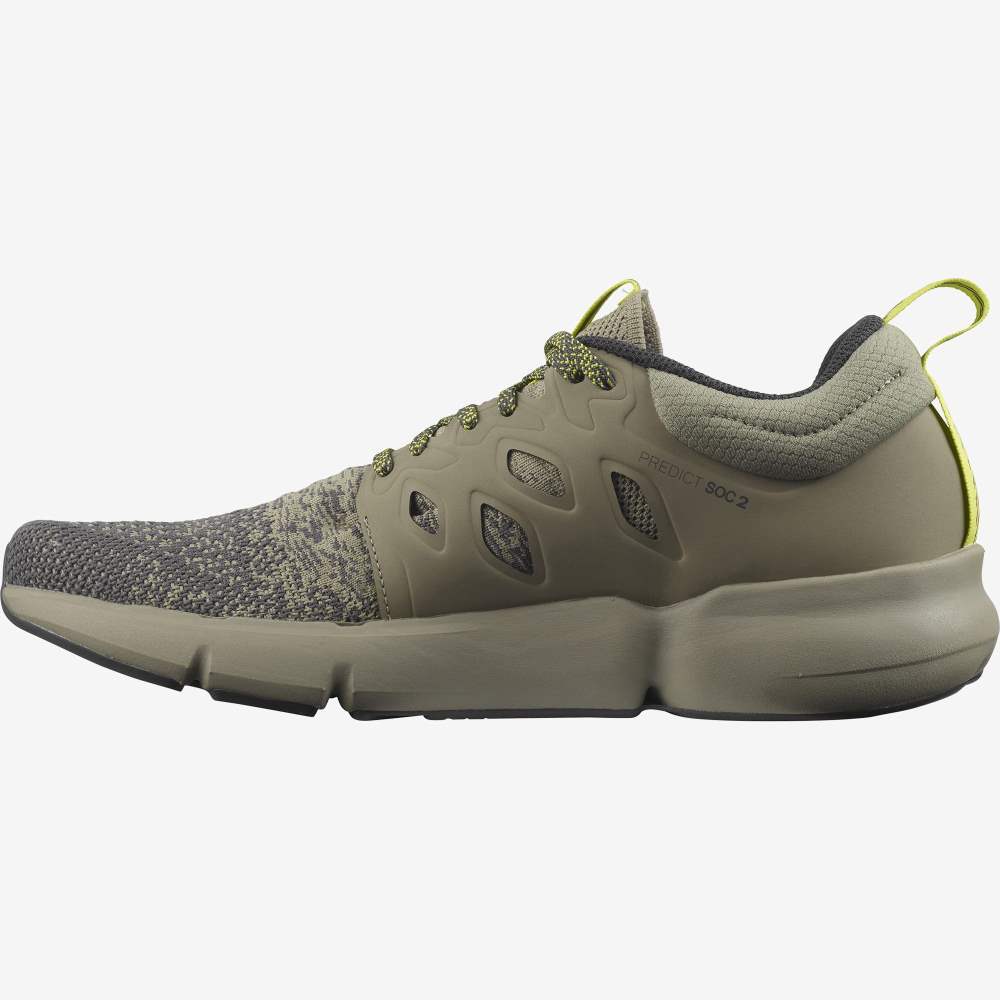 Green Salomon Predict Soc 2 Men's Running Shoes | 143726UYS