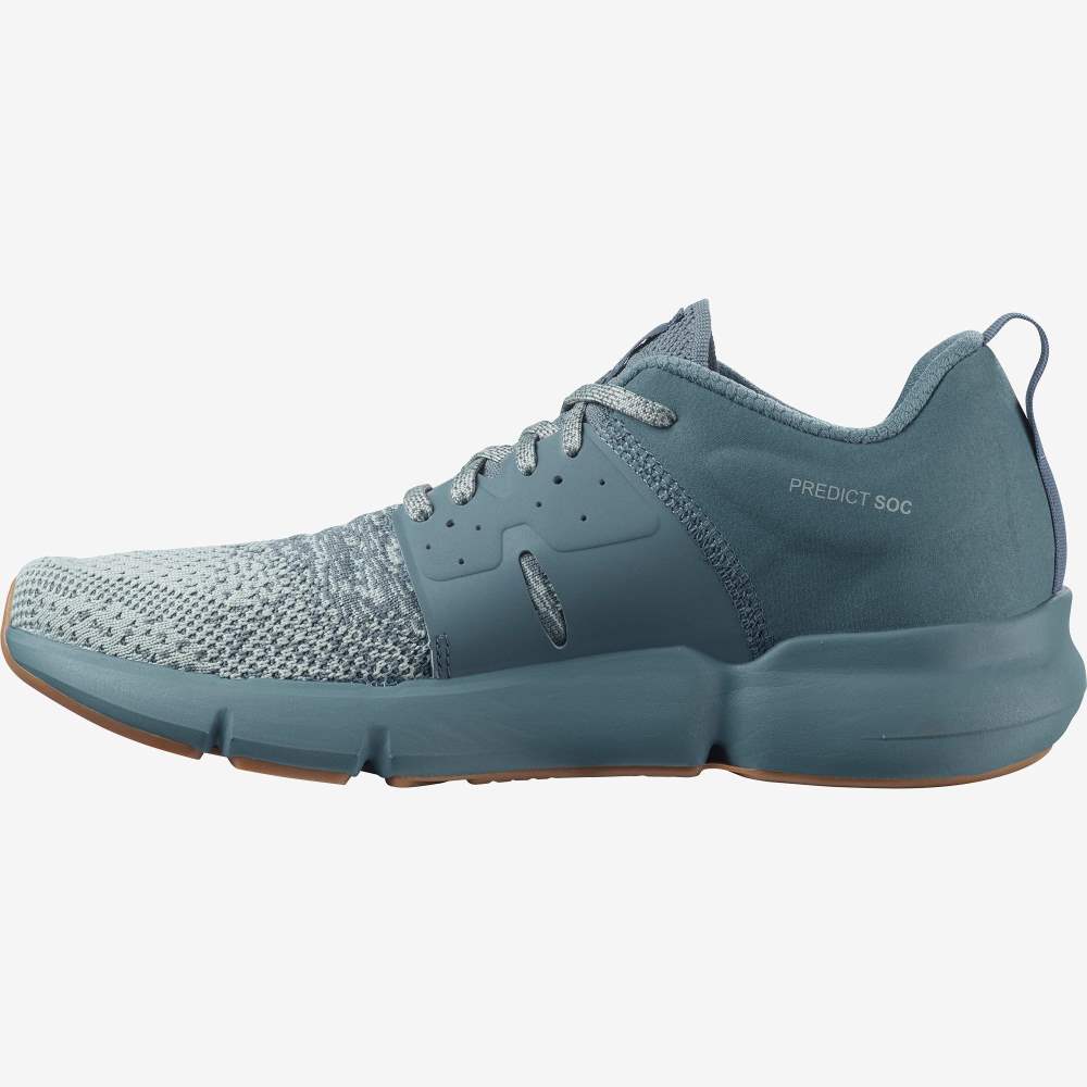 Green Salomon Predict Soc Men's Running Shoes | 841329UFR