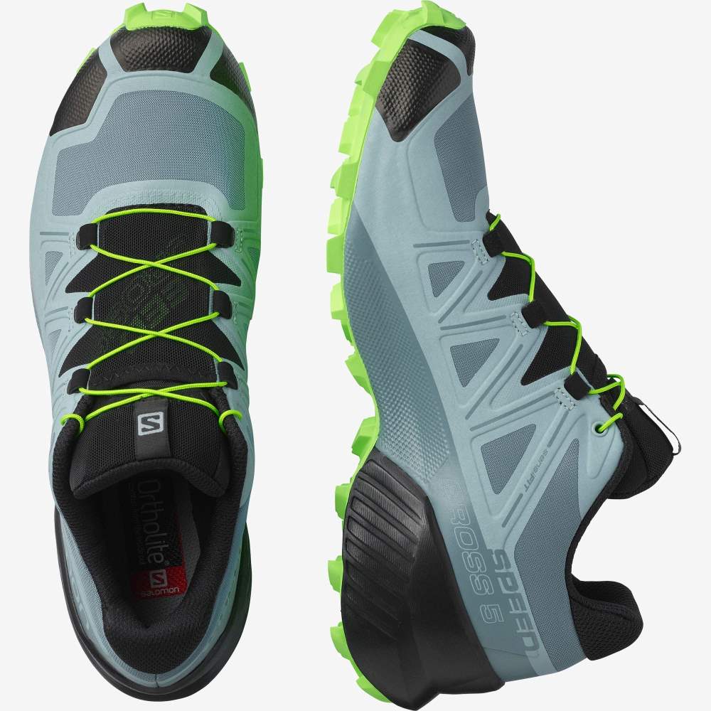 Green Salomon Speedcross 5 Men's Trail Running Shoes | 064157OWA