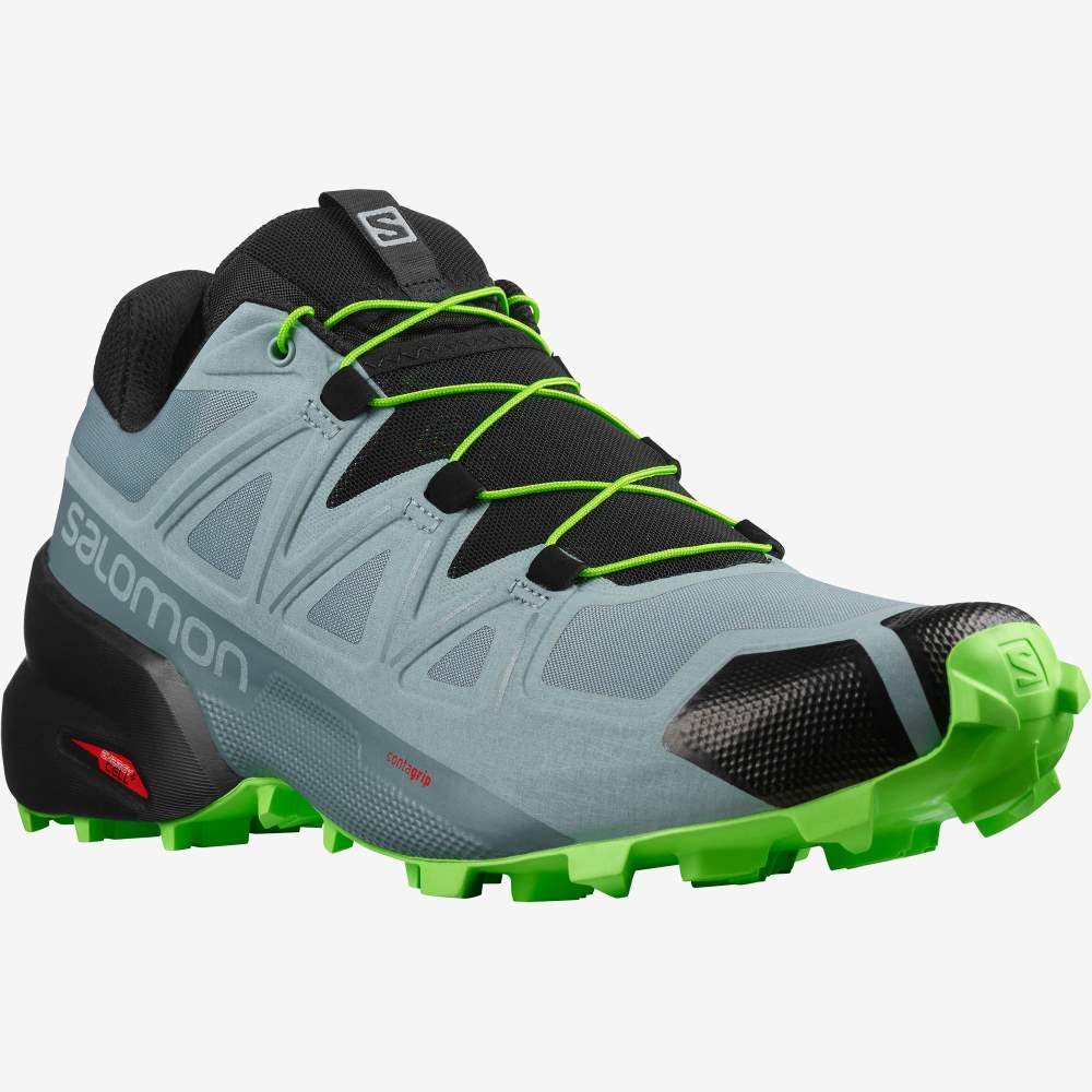 Green Salomon Speedcross 5 Men's Trail Running Shoes | 064157OWA