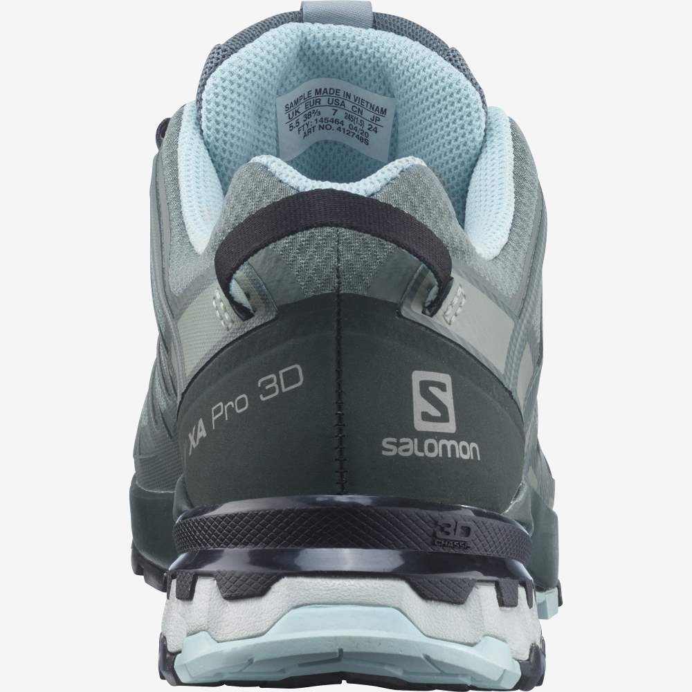 Green Turquoise Salomon Xa Pro 3d V8 Gore-Tex Women's Hiking Shoes | 218974EJW