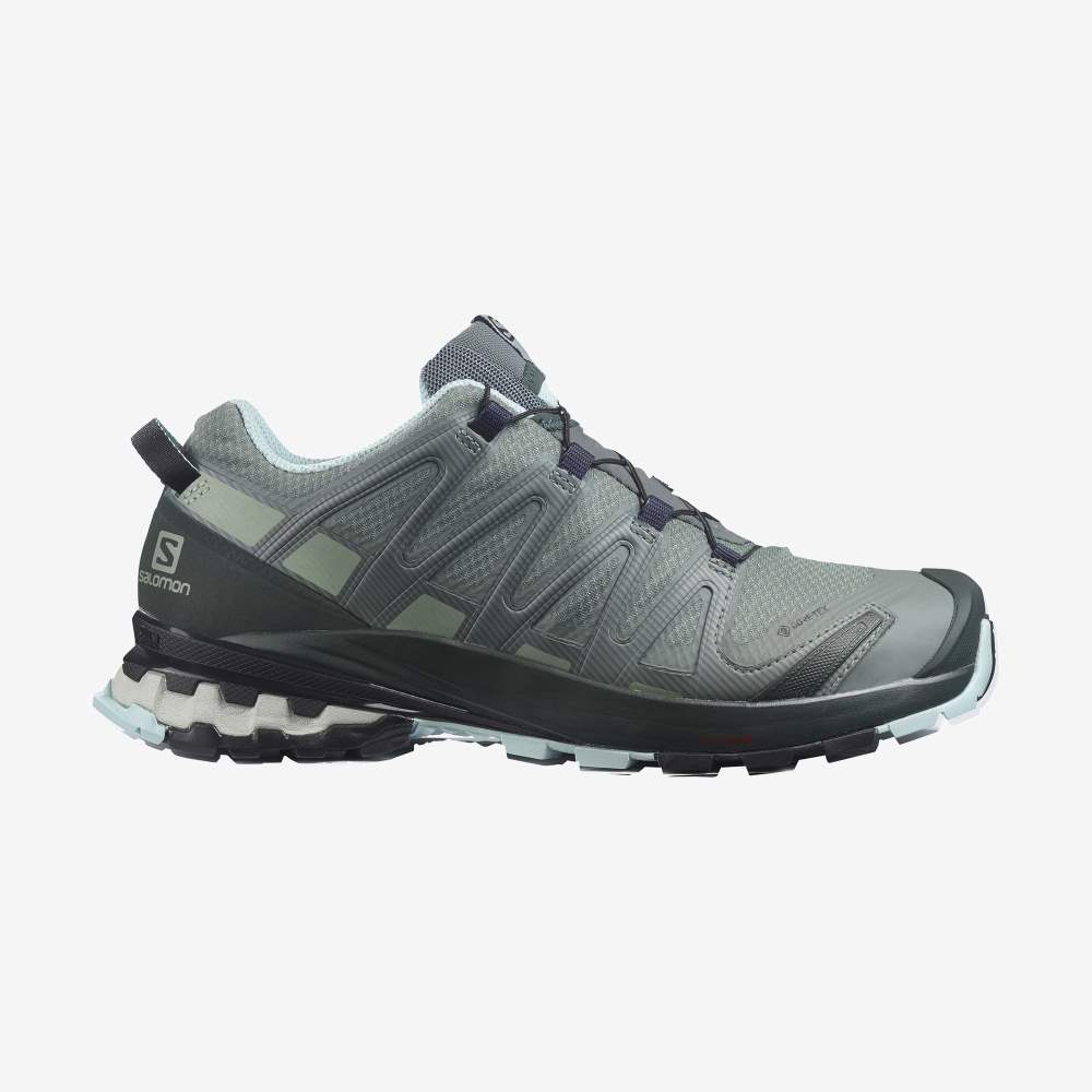 Green Turquoise Salomon Xa Pro 3d V8 Gore-Tex Women\'s Hiking Shoes | 218974EJW