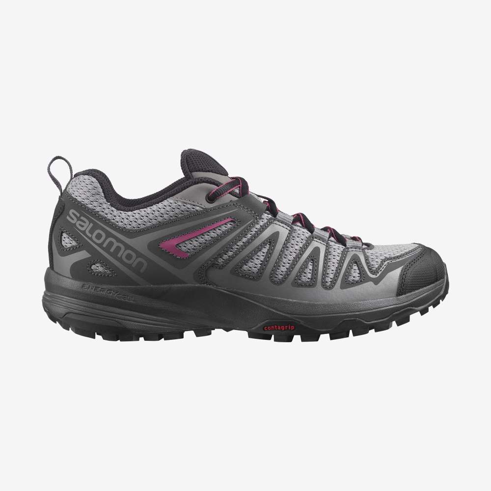 Grey Black Salomon X Crest Women\'s Hiking Shoes | 069285NAB