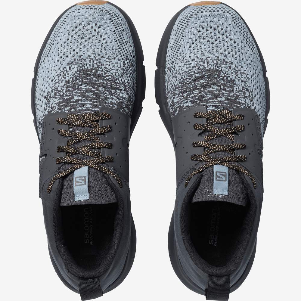 Grey Blue Salomon Predict Soc Men's Running Shoes | 548301STP