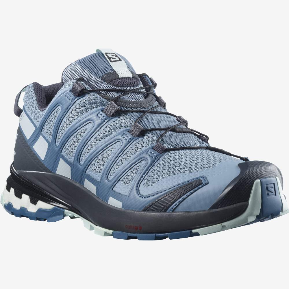 Grey Blue Salomon Xa Pro 3d V8 Women's Hiking Shoes | 023971YZO
