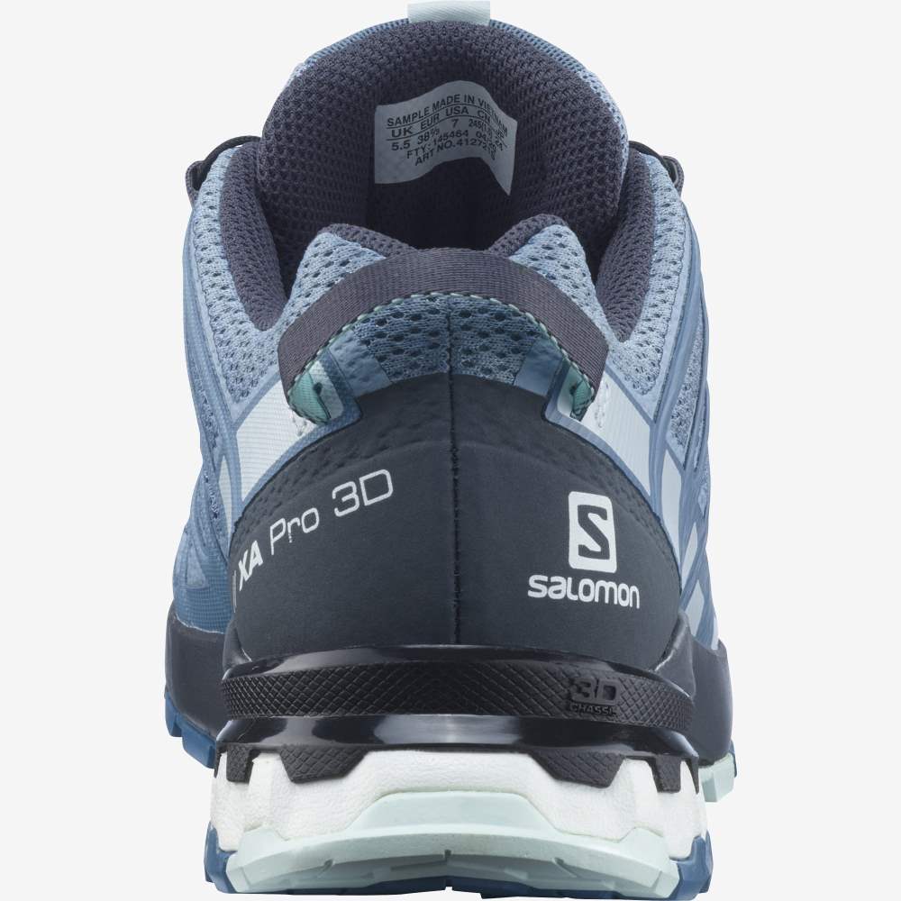 Grey Blue Salomon Xa Pro 3d V8 Women's Hiking Shoes | 023971YZO