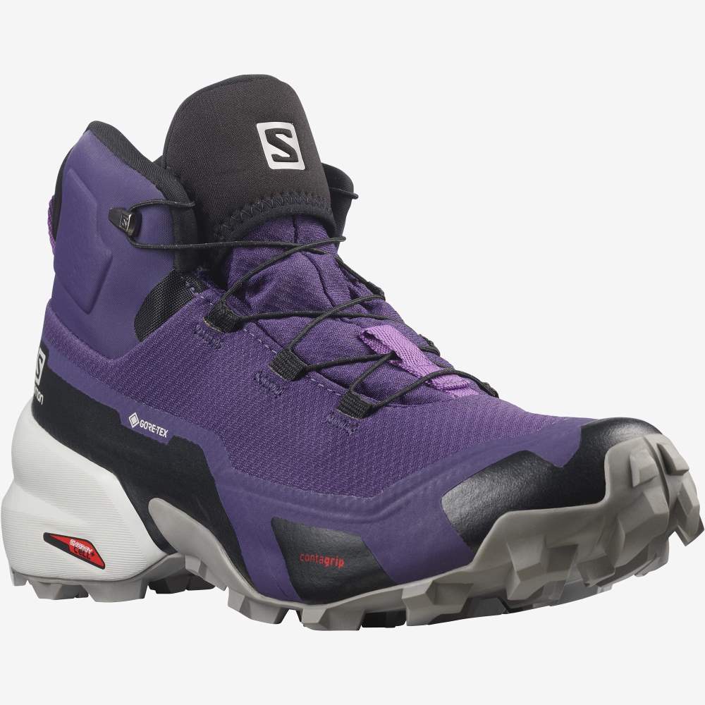 Grey Royal Salomon Cross Hike Mid Gore-Tex Women's Hiking Shoes | 074289FVL