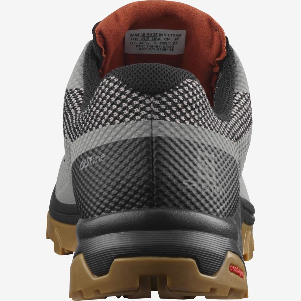 Grey Salomon Outline Gore-Tex Men's Hiking Shoes | 108927HFL