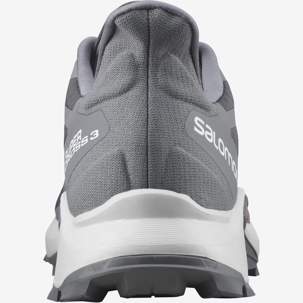 Grey Salomon Supercross 3 Men's Trail Running Shoes | 170536GFM