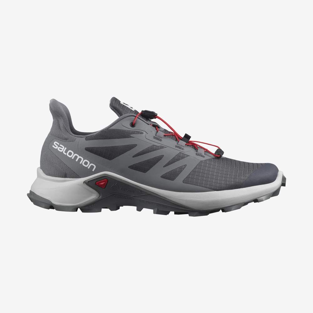 Grey Salomon Supercross 3 Men\'s Trail Running Shoes | 170536GFM
