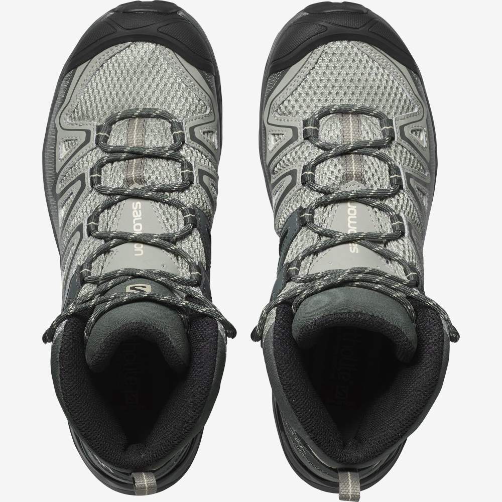 Grey Salomon X Ultra Mid 3 Aero Women's Hiking Shoes | 358961SJR