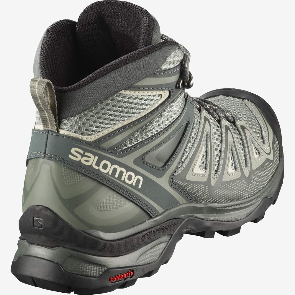 Grey Salomon X Ultra Mid 3 Aero Women's Hiking Shoes | 358961SJR
