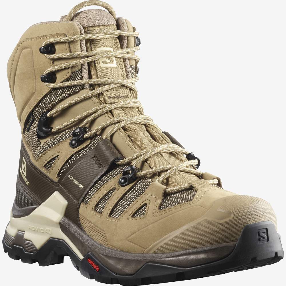 Khaki Salomon Quest 4 Gore-Tex Men's Hiking Shoes | 953412MSB