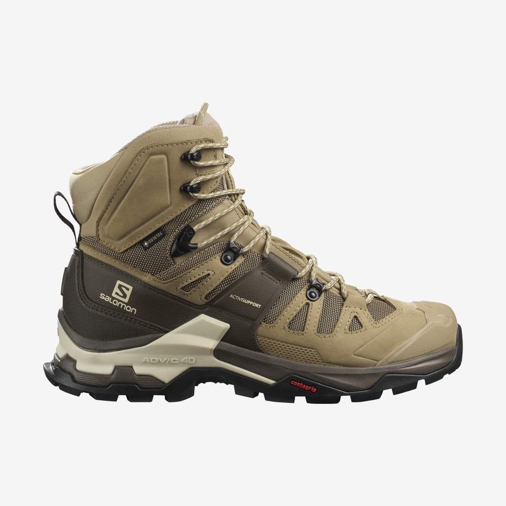 Khaki Salomon Quest 4 Gore-Tex Men\'s Hiking Shoes | 953412MSB