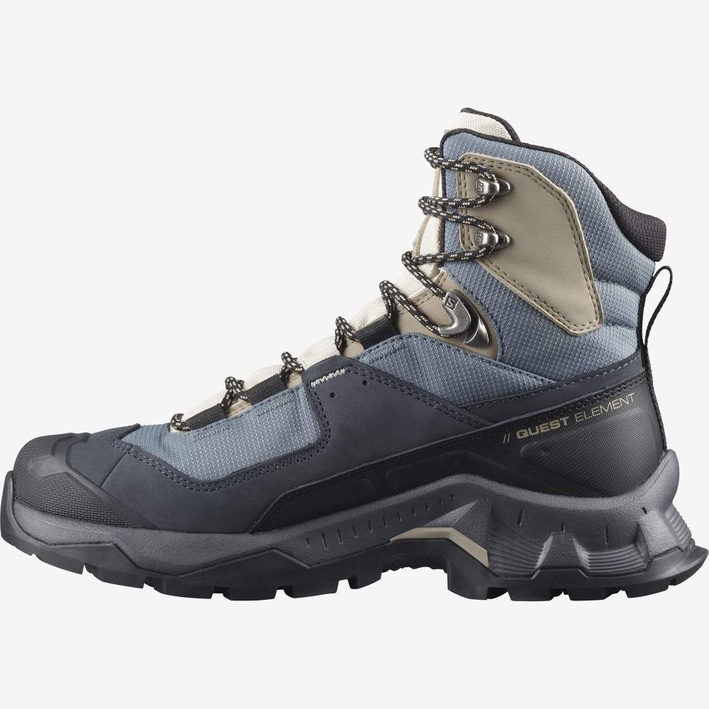 Light Blue Salomon Quest Element Gore-Tex Women's Hiking Shoes | 873694YXP