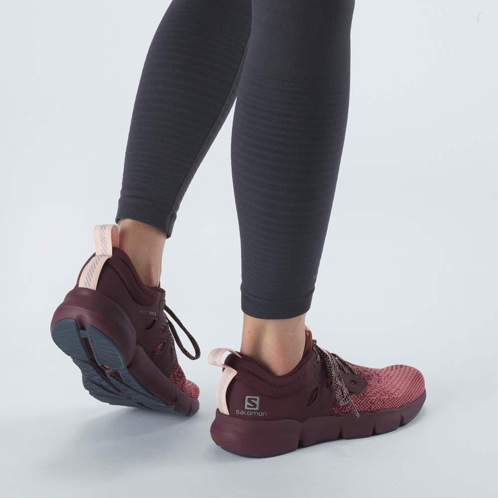 Maroon Salomon Predict Soc 2 Women's Running Shoes | 879564FLK