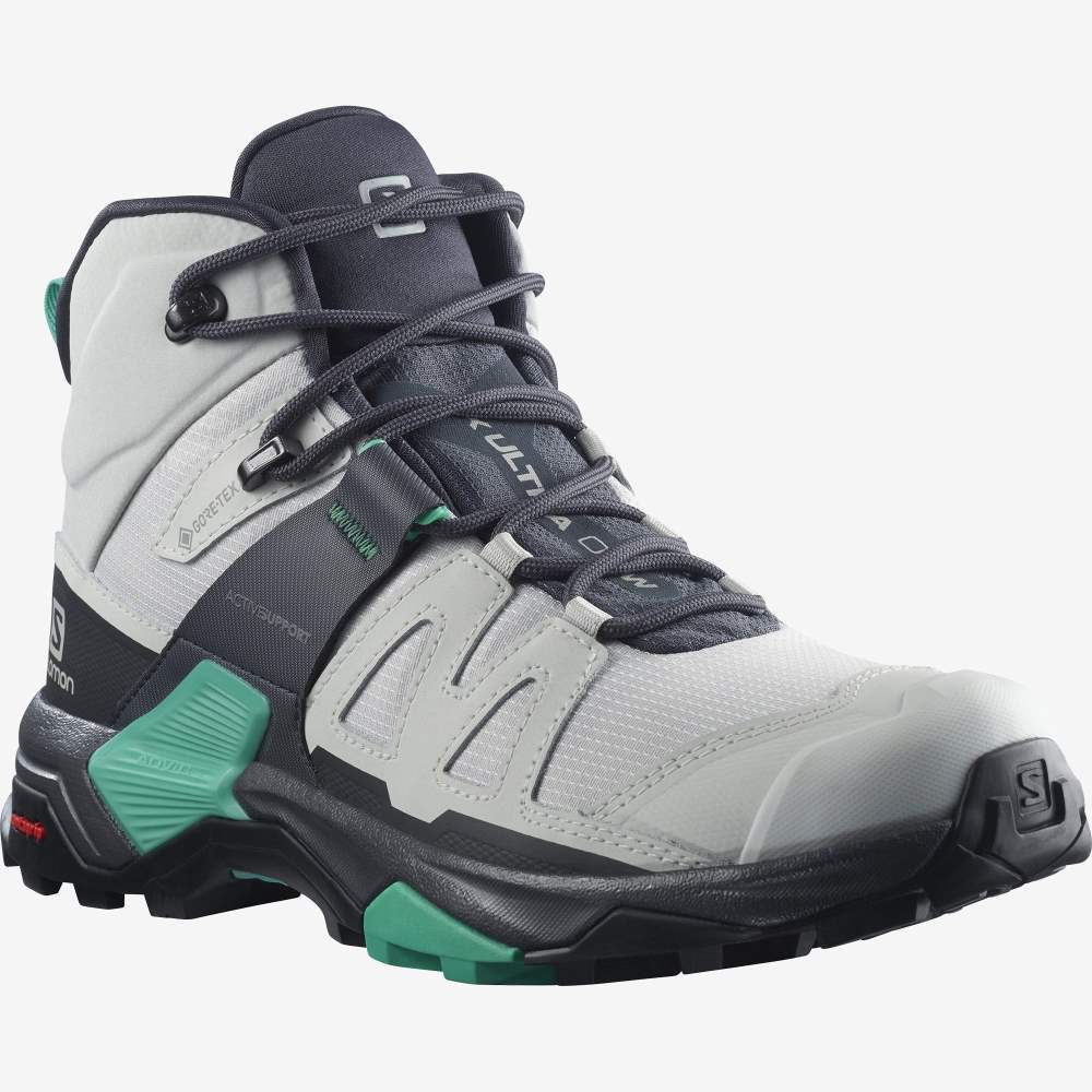 Mint Salomon X Ultra 4 Mid Gore-Tex Women's Hiking Shoes | 852106TSA