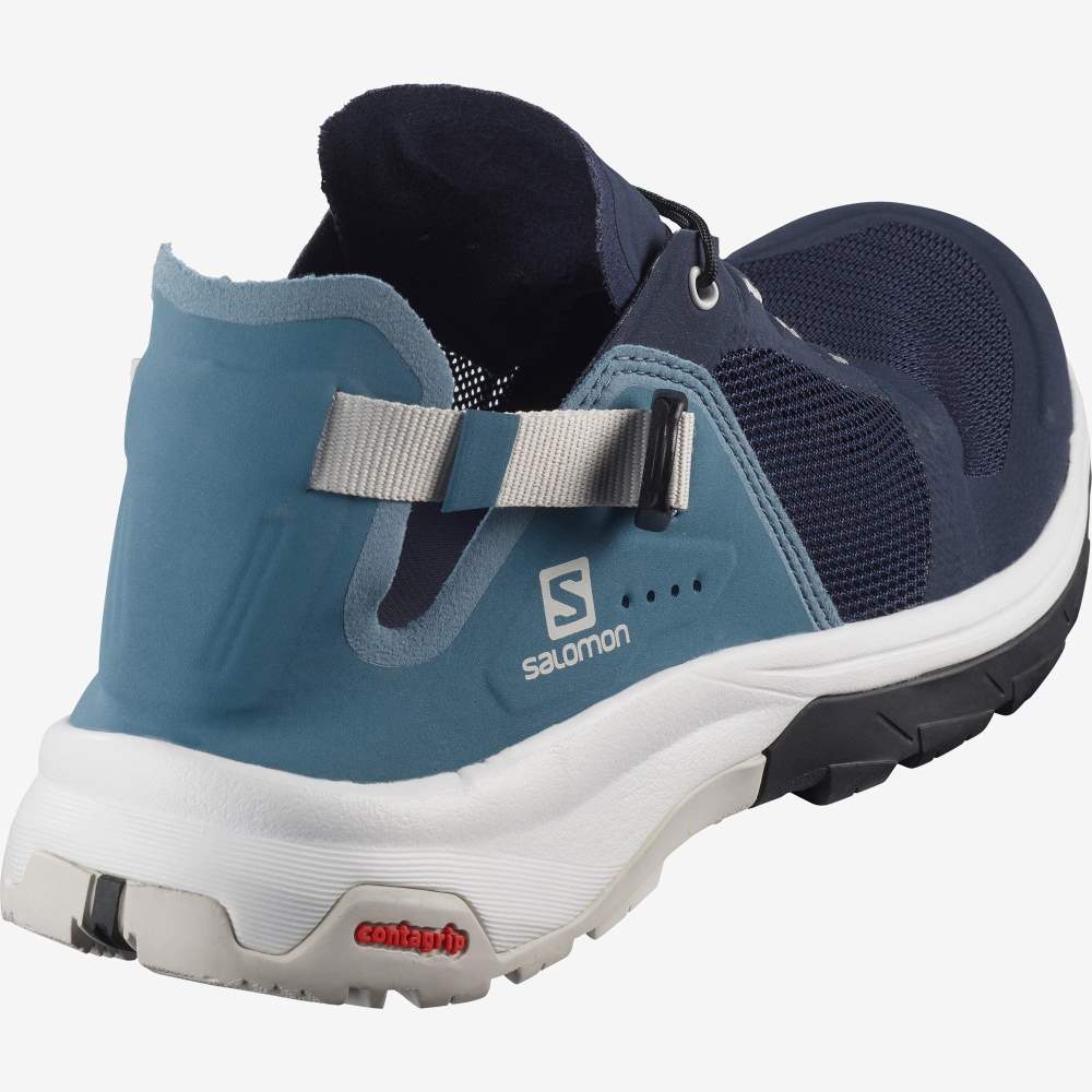 Navy Blue Grey Salomon Tech Amphib 4 Men's Water Shoes | 783910TWI