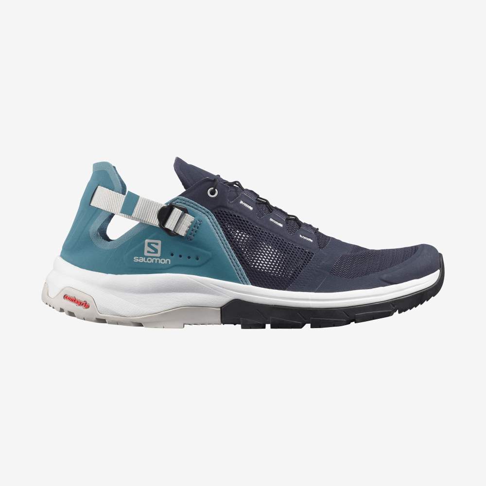 Navy Blue Grey Salomon Tech Amphib 4 Men\'s Water Shoes | 783910TWI
