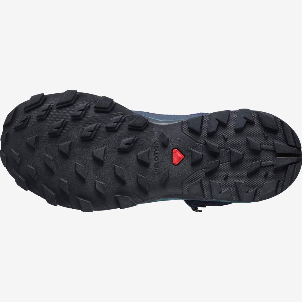 Navy Camo Salomon Outline Mid Gore-Tex Women's Hiking Shoes | 094217ASX