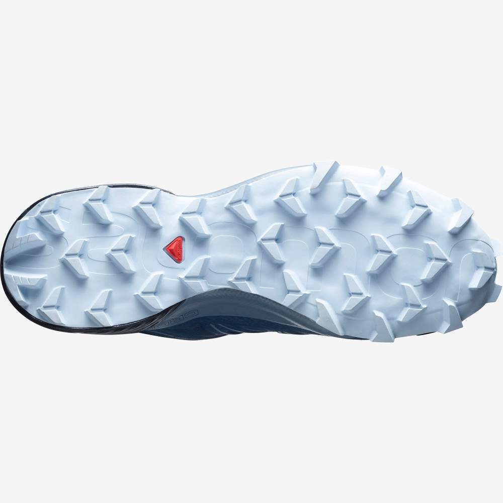 Navy Salomon Speedcross 5 Wide Women's Trail Running Shoes | 043527KXW