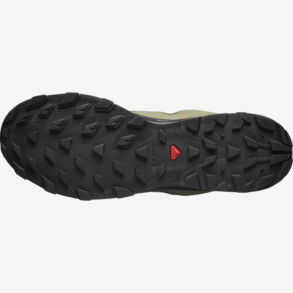 Olive Black Salomon Outline Gore-Tex Men's Hiking Shoes | 649270TUQ