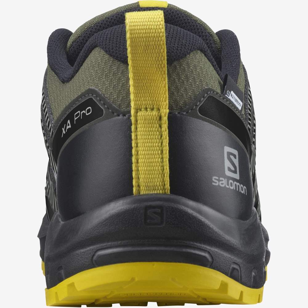 Olive Black Salomon Xa Pro V8 Climasalomon Waterproof Kids' Hiking Shoes | 476308XKR