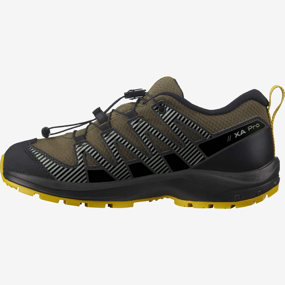 Olive Black Salomon Xa Pro V8 Climasalomon Waterproof Kids' Hiking Shoes | 476308XKR